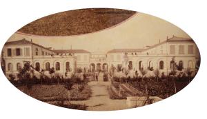 Milano - Pio Istituto dei Sordi in via Galvani - Palazzo, giardino - Sede sezione maschile