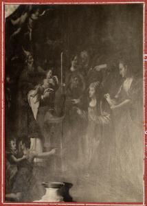 Dipinto, pala d'altare - Sacra Famiglia con santi - Alzate Brianza, Verzago - Pio Istituto dei Sordi, Villa Santa Maria - Chiesa, cappella