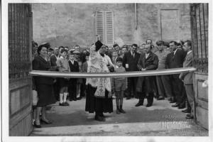 Mostra Vivai - 1965 - Inaugurazione - Canneto sull'Oglio - Piazza Gramsci - Don Umberto Sgarbi - Onorevole Ferdinando Truzzi