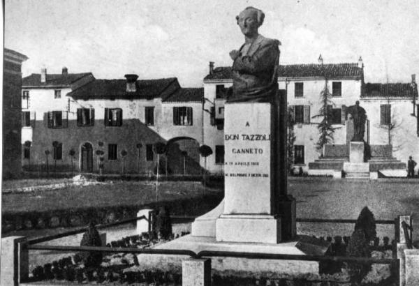 Canneto sull'Oglio - Piazza Eroi e Martiri - Monumento a don Enrico Tazzoli - Monumento Caduti Prima Guerra Mondiale