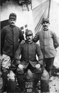 Ritratto di gruppo maschile - Militari / Prima Guerra Mondiale