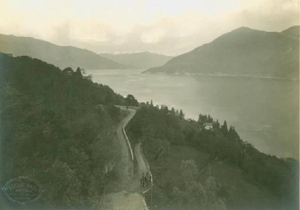 Cannobio - Preventorio Infantile "Umberto di Savoia" - Veduta del panorama del Lago Maggiore dall'edificio