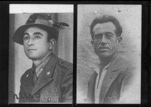 Ritratto maschile: alpino in divisa non identificato deportato e morto in un campo di concentramento nazista - Ritratto maschile: uomo non identificato deportato e morto in un campo di concentramento nazista - Nazi-fascismo