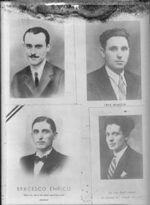Ritratto maschile: giovani uomini deportati e morti in un campo di concentramento nazista - In basso a sx Enrico Bracesco, operaio della Breda e partigiano, ucciso nel Castello di Hartheim (Alkoven, Austria) - Nazi-fascismo