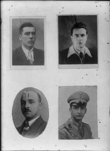 Ritratto maschile: uomini italiani non identificati deportati e morti in un campo di concentramento nazista, in basso a destra militare - Nazi-fascismo