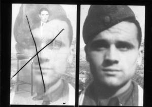 Ritratto maschile: giovane uomo italiano militare non identificato deportato e morto in un campo di concentramento nazista - Nazi-fascismo