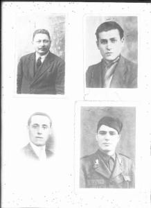 Ritratto maschile: uomini italiani non identificati deportati e morti in un campo di concentramento nazista, in basso a destra militare - Nazi-fascismo