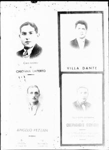 Ritratto maschile: giovani uomini italiani deportati e morti nel campo di concentramento di Mauthausen-Gusen - Umberto Chionna, Dante Villa, Angelo Pezzan, Giovanni Compagnone - Nazi-fascismo