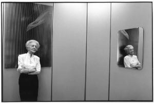 Roma - Cnr, studio, interno - Ritratto femminile - Rita Levi Montalcini, scienziata neurobiologa italiana - Quadro e specchio