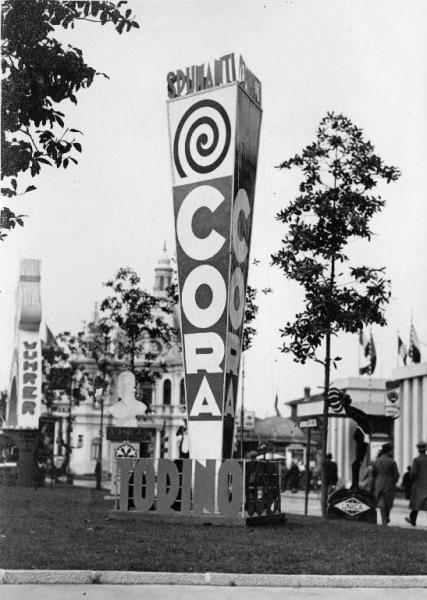 Fiera di Milano - Campionaria 1931 - Installazione pubblicitaria dello spumante Cora