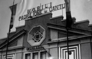 Fiera di Milano - Campionaria 1933 - Padiglione mobili di Cantù - Particolare della facciata