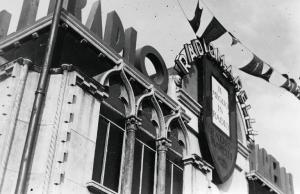 Fiera di Milano - Campionaria 1933 - Padiglione della Radio Marelli Soc. An. - Particolare della facciata