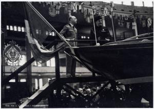 Fiera di Milano - Campionaria 1935 - Visita del duca di Bergamo Adalberto di Savoia in occasione dell'inaugurazione