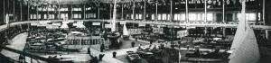 Fiera di Milano - Campionaria 1935 - Salone della motonautica e della nautica nel palazzo dello sport - Veduta panoramica