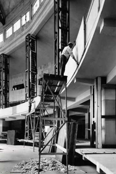 Fiera di Milano - Palazzo dello sport, sede del Salone internazionale aeronautico 1935 - Lavori di preparazione
