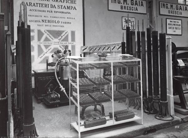 Fiera di Milano - Campionaria 1936 - Padiglione della meccanica - Stand di macchine grafiche della Nebiolo