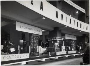 Fiera di Milano - Salone internazionale aeronautico 1935 - Stand della ditta di costruzioni meccaniche aeronautiche Secondo Mona