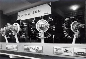 Fiera di Milano - Salone internazionale aeronautico 1935 - Stand di motori della S.A. Walter