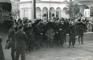 Fiera di Milano - Campionaria 1936 - Visita del ministro delle comunicazioni Antonio Stefano Benni in occasione della inaugurazione