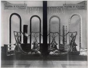 Fiera di Milano - Campionaria 1936 - Padiglione dei tessili e dell'abbigliamento - Stand della Filatura di Tollegno