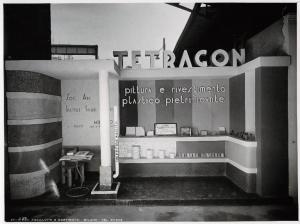 Fiera di Milano - Campionaria 1936 - Tettoie dell'edilizia - Stand dei rivestimenti plastici Tetragon della Soc. An. industriale impianti forniture