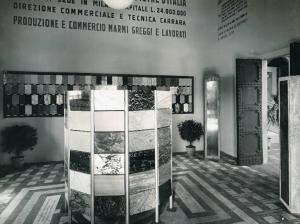 Fiera di Milano - Campionaria 1936 - Padiglione della Montecatini - Stand dei marmi di Carrara