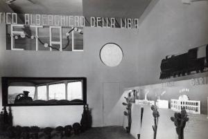 Fiera di Milano - Campionaria 1936 - Mostra del turismo nel palazzo dello sport - Stand sugli alberghi della Libia