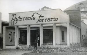 Fiera di Milano - Campionaria 1936 - Ristorante Ferrario - Lavori di rifinitura esterna
