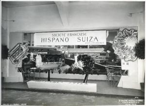 Fiera di Milano - Salone internazionale aeronautico 1937 - Stand di motori della Societè francaise Hispano-Suiza