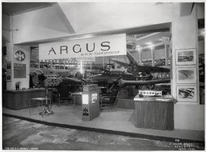 Fiera di Milano - Salone internazionale aeronautico 1937 - Settore tedesco - Stand di motori della Argus Motorengesellshaft