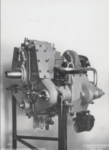 Fiera di Milano - Salone internazionale aeronautico 1937 - Stand di motori della Società Aeronautica italiana - Motore SAI Babel