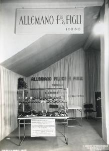 Fiera di Milano - Salone internazionale aeronautico 1937 - Settore accessori, strumenti e materie prime lavorate e semilavorate - Stand della ditta Allemano Felice & figli