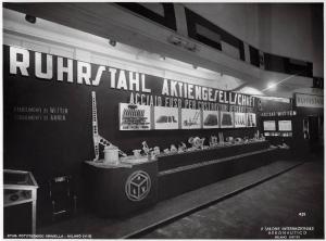 Fiera di Milano - Salone internazionale aeronautico 1937 - Settore accessori, strumenti e materie prime lavorate e semilavorate - Stand della Ruhrstahle Aktiengesellschaft