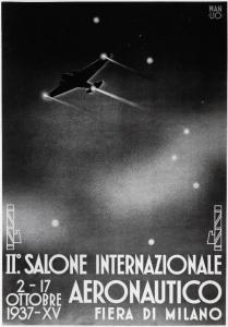 Fiera di Milano - Salone internazionale aeronautico 1937 - Manifesto pubblicitario