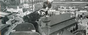 Fiera di Milano - Campionaria 1939 - Area all'incrocio tra viale dell'arte e viale dell'industria - Veduta panoramica dall'alto