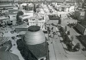 Fiera di Milano - Campionaria 1939 - Viale delle nazioni - Veduta dall'alto