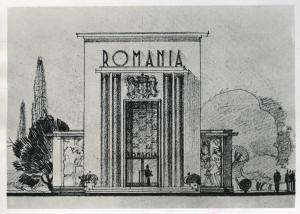 Fiera di Milano - Padiglione della Romania - Progetto architettonico - Disegno