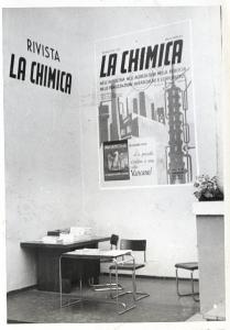 Fiera di Milano - Campionaria 1941 - Padiglione della Mostra della chimica - Stand della rivista "La chimica"