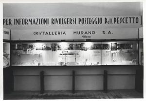 Fiera di Milano - Campionaria 1941 - Padiglione della Mostra medico-sanitaria e accessorio farmaceutica - Stand della cristalleria Murano S.A.