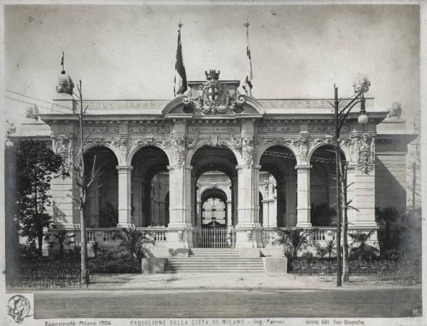 Milano - Esposizione internazionale 1906 - Padiglione della città di Milano - Esterno