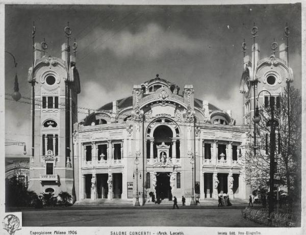 Milano - Esposizione internazionale 1906 - Edificio del salone dei concerti - Esterno