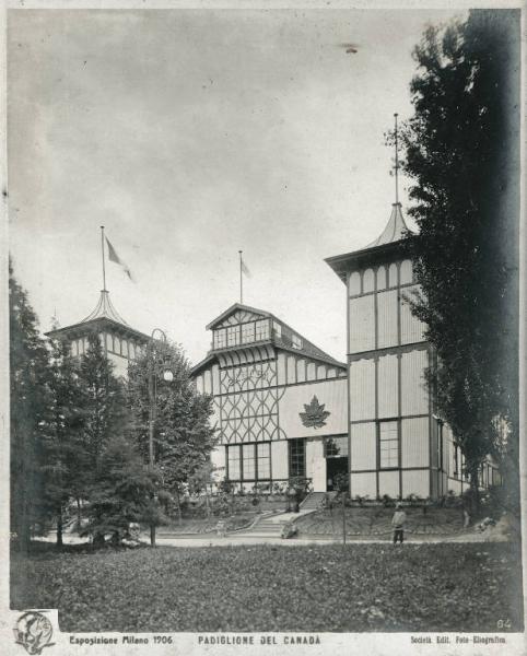 Milano - Esposizione internazionale 1906 - Padiglione del Canada - Esterno