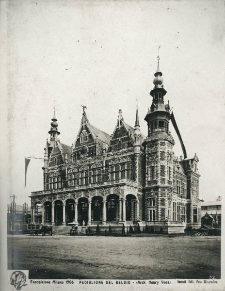 Milano - Esposizione internazionale 1906 - Padiglione del Belgio - Esterno