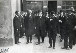 Fiera di Milano - Campionaria 1921 - Visita del ministro dell'industria e del commercio Giulio Alessio