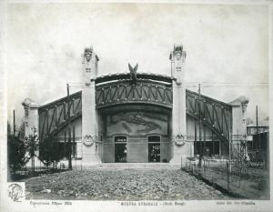 Milano - Esposizione internazionale 1906 - Padiglione della Mostra stradale - Esterno
