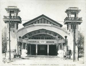 Milano - Esposizione internazionale 1906 - Padiglione degli apparecchi di sollevamento - Esterno