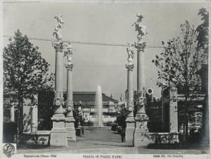 Milano - Esposizione internazionale 1906 - Veduta di un'area in piazza d'armi