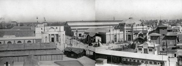 Fiera di Milano - Campionaria 1929 - Area intorno al viale dell'industria - Veduta panoramica dall'alto
