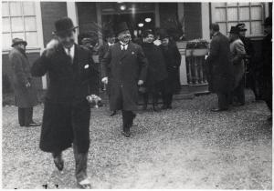 Fiera di Milano - Campionaria 1929 - Visita del ministro della pubblica istruzione Giuseppe Belluzzo