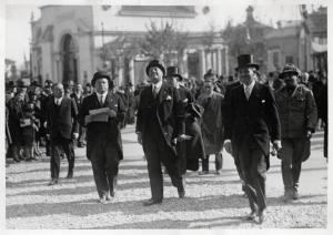 Fiera di Milano - Campionaria 1929 - Visita del ministro dell'economia nazionale Alessandro Martelli